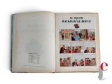 an open book with pictures of people on it
