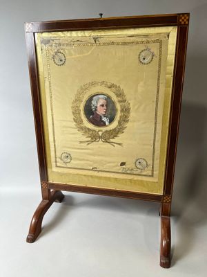 Ecran de cheminée époque Restauration en marqueterie, compos…