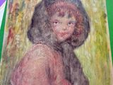 a picture of a painting of a little girl on the cover of a magazine