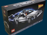 Coffret Lego « Retour vers le futur » : la DeLorean dans sa boîte