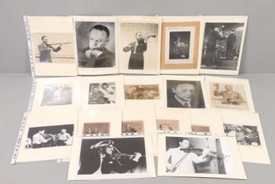 several old black and white photos of men and women playing instruments