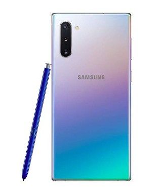 un Samsung Galaxy Note 10 Lite avec un stylo bleu à côté
