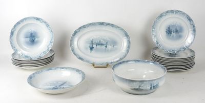SAINT AMAND et HAMAGE : Partie de service de table en faïenc…