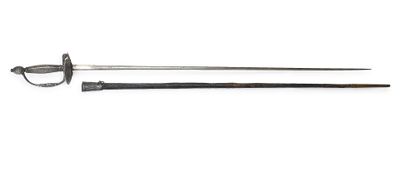 a close up of two swords on a white surface