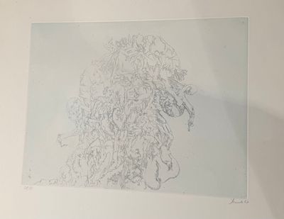 une image représentant un dessin d'un chien dans un arbre