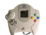 a close up of a video game controller on a white background