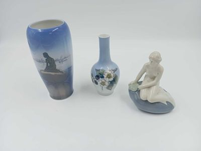 Royal Copenhague : Vases et sujet cécoratif