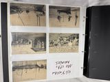 un livre noir avec des photos de personnes et des textes sur les pages