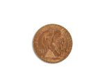 un centime sur lequel figure l'effigie d'une femme