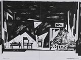 an image of a drawing of a man and a woman sitting on a bench