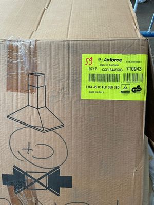 a cardboard box with a drawing of a man in a bow tie on it
