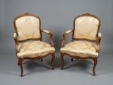 pair of louis xv style armchairs