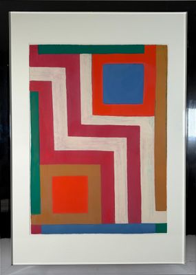 une image représentant un tableau composé de carrés et de rectangles, dans un cadre blanc