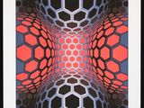an image of a picture of a red and blue pattern
