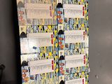 a picture of a bulletin board with a bunch of pictures on it