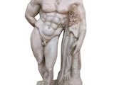 marble statue of a man holding a child in his arms