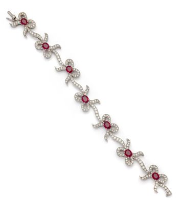 a ruby and diamond bracelet