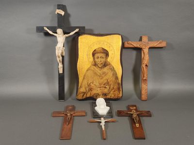 an image of a cross, crucifix, and other religious items