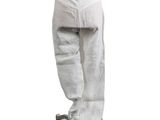 the mannequin is wearing a white top and pants on a stand