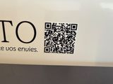 a qr code on the side of a train