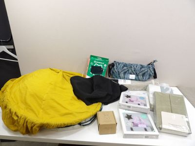 a table with a lot of items on it