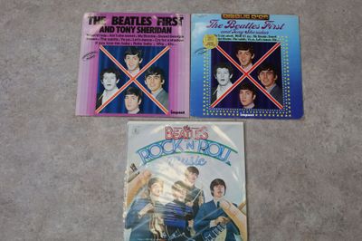 3 vinyles 33 tours The Beatles first and Tony Sheridan, impa…