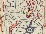 le dessin d'une horloge sur une feuille de papier