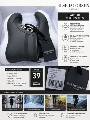 une photo d'une chaussure en noir et blanc sur laquelle est accrochée une étiquette de prix