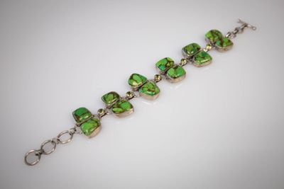 BRACELET À MAILLONS ARTICULÉS En argent 925°/°° - Photo 1