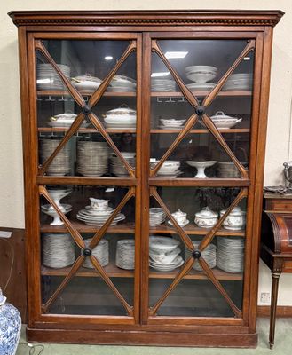 Grande bibliothèque vitrée à deux portes croisillons découvr… - Photo 1