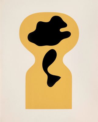 une image représentant la silhouette noire et jaune de la tête d'une personne