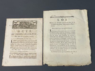 Deux documents révolutionnaires sur l'Aude.