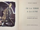an open book with a picture of a man looking at a telescope