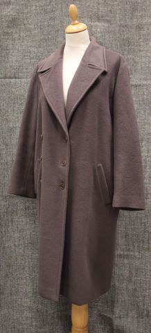CACHAREL – Manteau oversize en laine et cachemire angora gris. Ta...