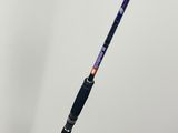 a close up of a fishing rod on a white background