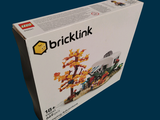 une boîte de briques Lego sur fond bleu