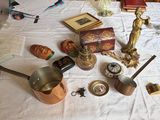 a table that has a lot of items on it
