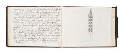 an open book with writing on it and a pen in it