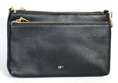 RP Pochette en cuir noir