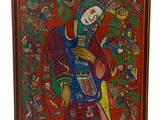 an image of a painting of a woman with a bird in her hand
