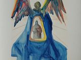 an image of a painting of an angel with a man in a window
