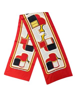 HERMÈS PARIS ÉCHARPE en twill de soie Les Coupés, signé F de…