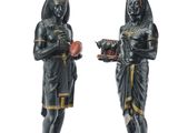 pair of egyptian figurines of a man and a woman