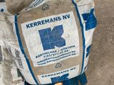 a large bag of cement sitting on a pallet
