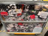 a cart full of assorted items in a store