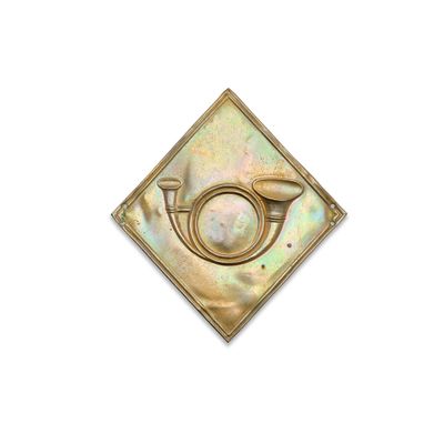 Plaque de shako. Régiment de chasseur à cheval, règlement 18…