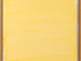 une peinture réalisée avec de la peinture jaune sur un fond blanc