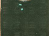 an image of a painting of a triangle on a green background