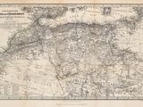 une vieille carte de l'Asie du Moyen-Orient et de l'Asie du Moyen-Orient