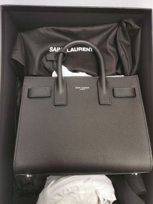 Sac de jour Saint Laurent, sac cabas en cuir noir